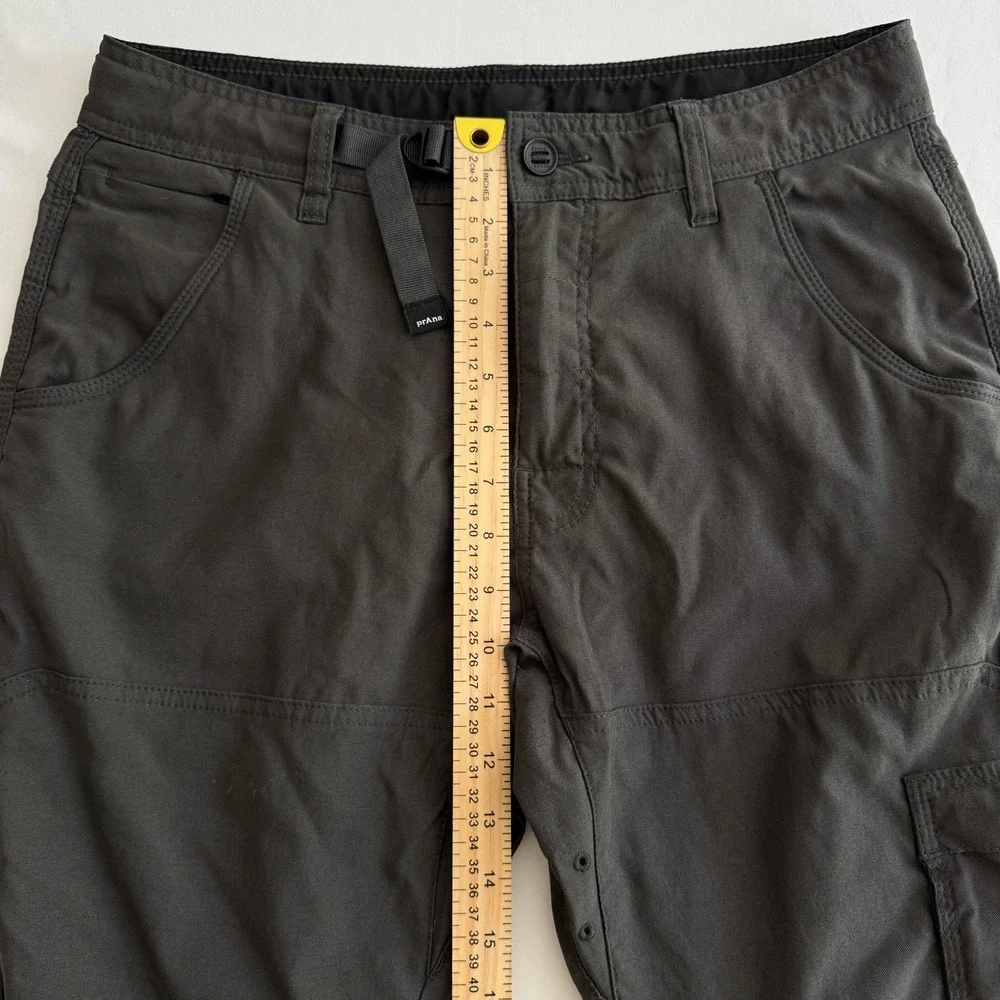 prAna Pants Mens 34x30 Grey Zion Hiking Cargo Stretch Nylon 1969791